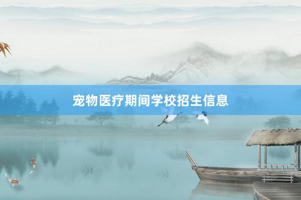 宠物医疗期间学校招生信息